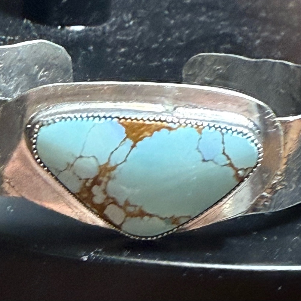 Gobi desert, turquoise sterling silver cuff